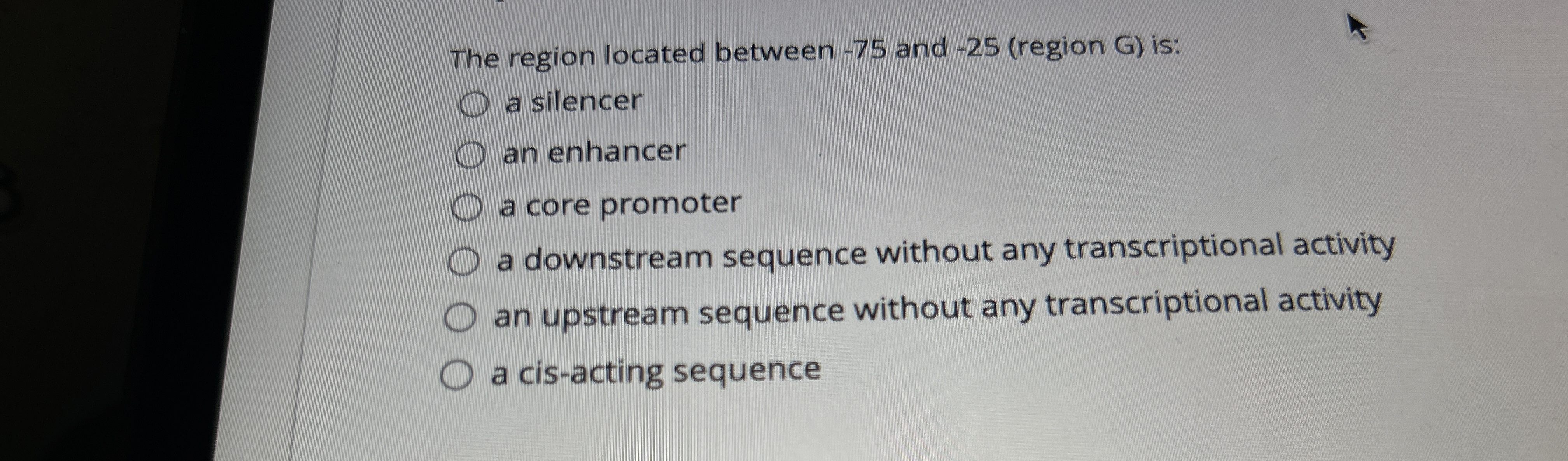 Solved The region located between 75 ﻿and 25 (region G)