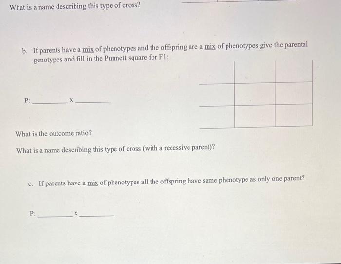 Solved 1. Single gene crosses. Assume complete dominance and | Chegg.com