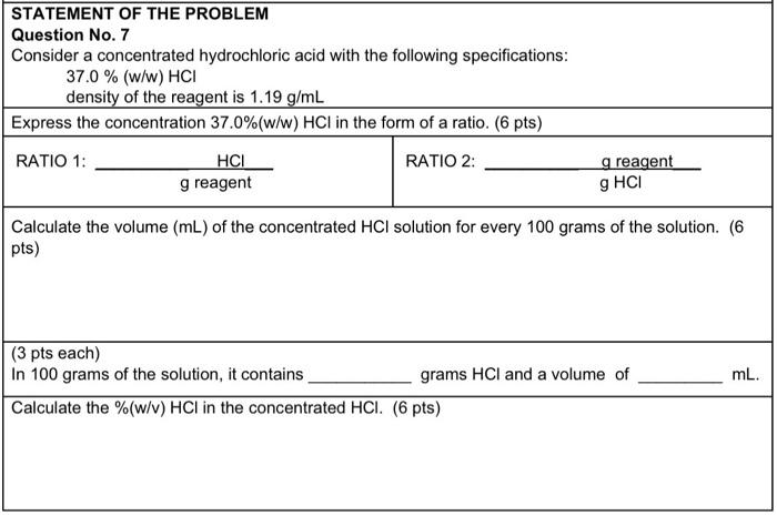 Concentrated HCL Acid