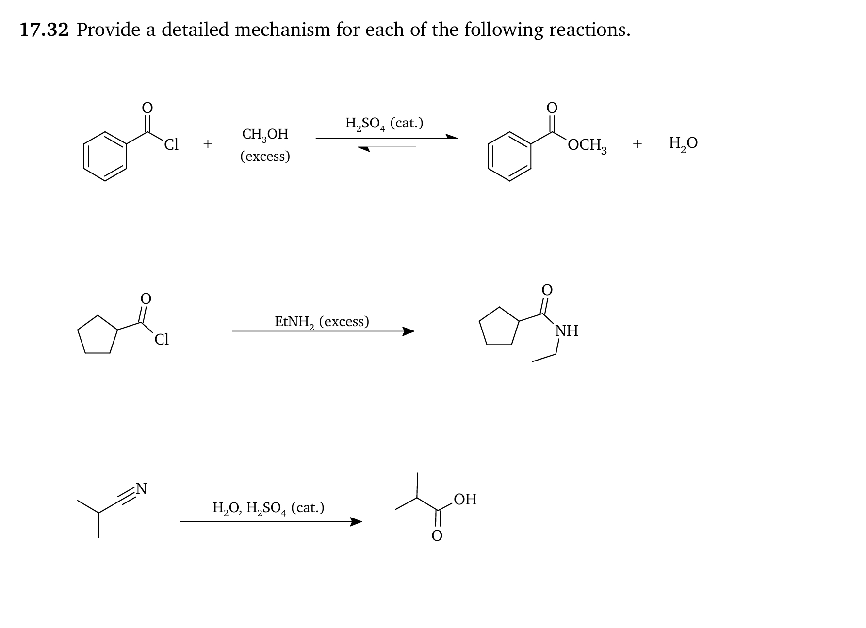 Solved 17.32 ﻿Provide a detailed mechanism for each of the | Chegg.com
