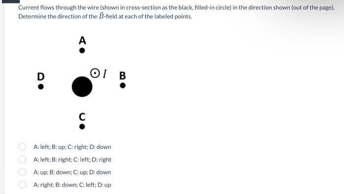 Solved Current flows through the wire (shown in | Chegg.com