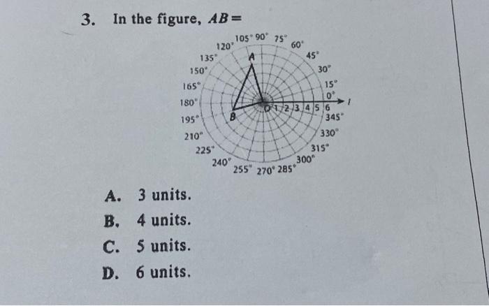 a 3 units b 4 units c 5 units d 6 units