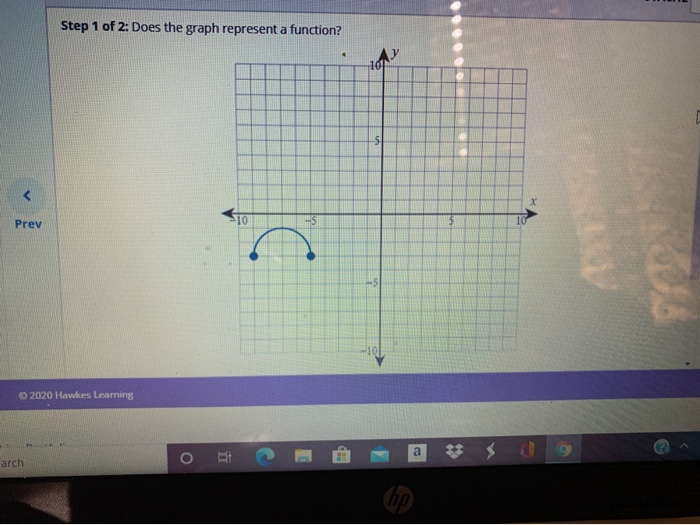Solved Step 1 of 2: Does the graph represent a function? | Chegg.com