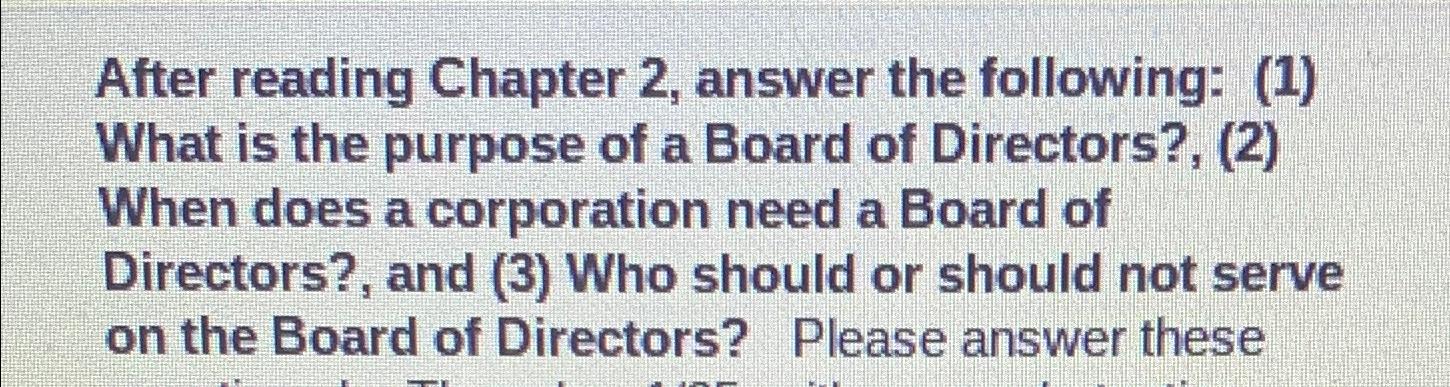 Solved After Reading Chapter 2 ﻿answer The Following 1