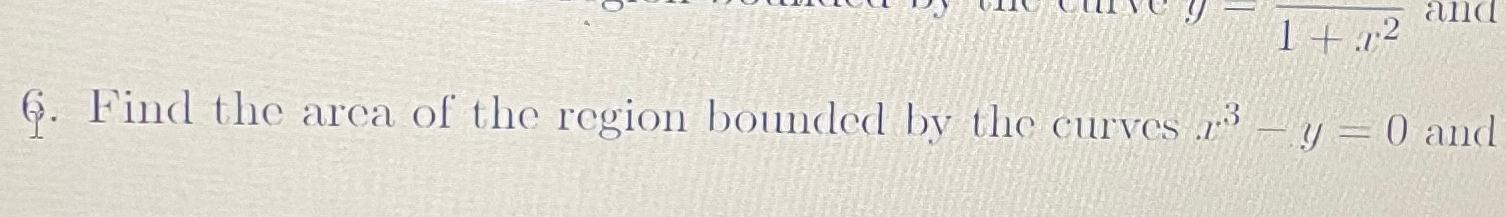 Solved Find the area of the region bounded by the curves | Chegg.com