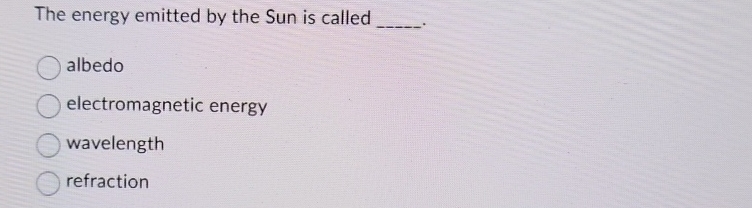 state the two forms of energy emitted from the sun