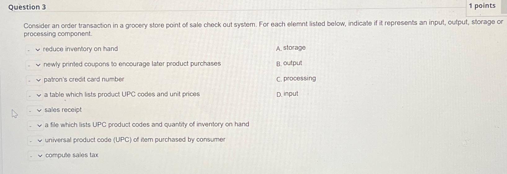 Solved Question 31 ﻿pointsConsider an order transaction in a