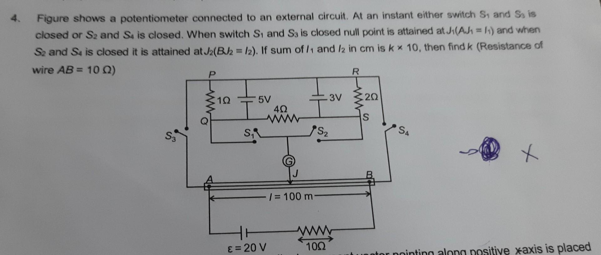 Solved Figure Shows A Potentiometer Connected To An External Chegg Solved Figure Shows A Potentiometer Connected To An External Chegg