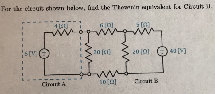 Solved For the circuit shown below, find the Thevenin | Chegg.com