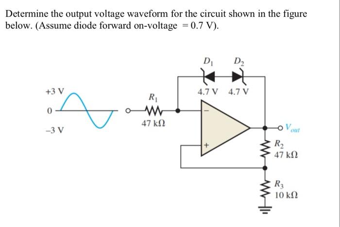 Solved Determine the output voltage waveform for the circuit | Chegg.com