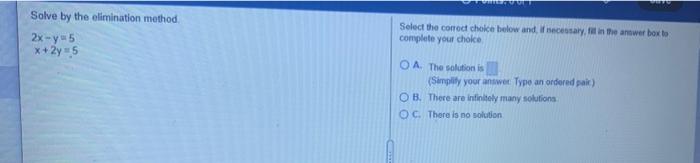 Solved Select the correct choice below and if necessary, | Chegg.com
