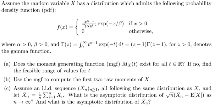 Solved Assume The Random Variable X Has A Distribution Wh Chegg Com