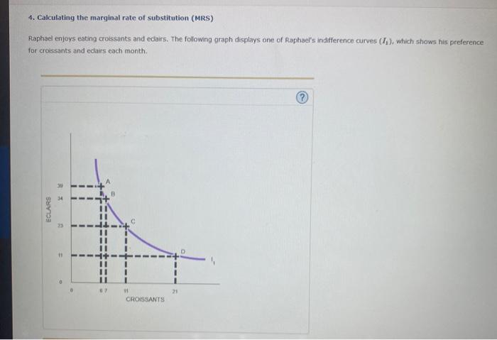 Solved 4. Calculating the marginal rate of substitution | Chegg.com