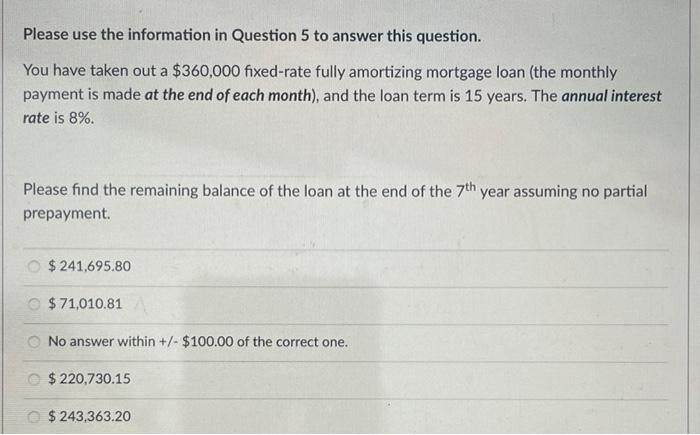 Solved Please Use The Following Information To Answer | Chegg.com