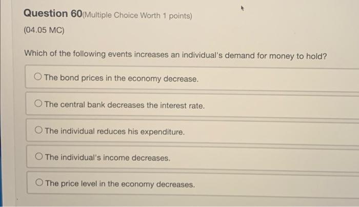 Solved Question 60(Multiple Choice Worth 1 points) (04.05 | Chegg.com