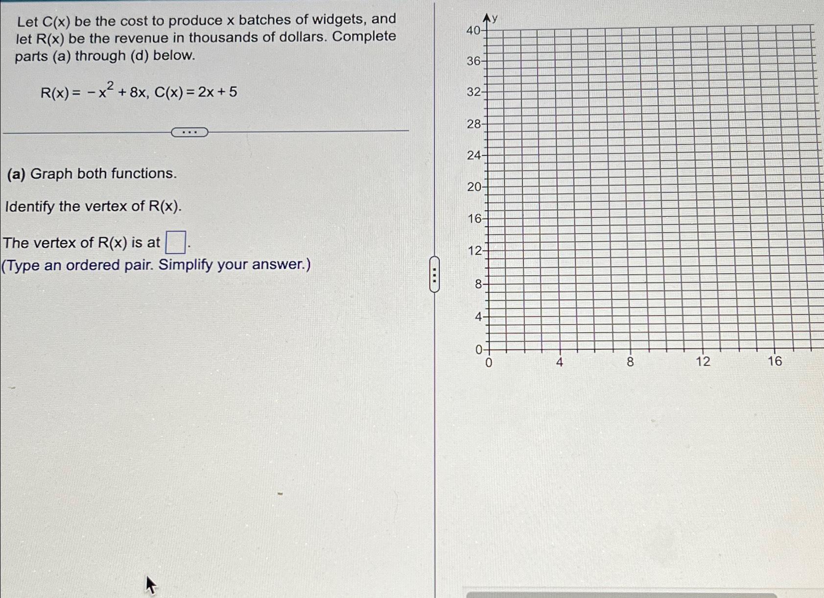 Solved Let C(x) ﻿be the cost to produce x ﻿batches of | Chegg.com