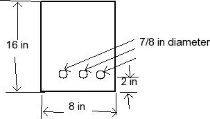 Solved A concrete beam is reinforced by three steel rods | Chegg.com