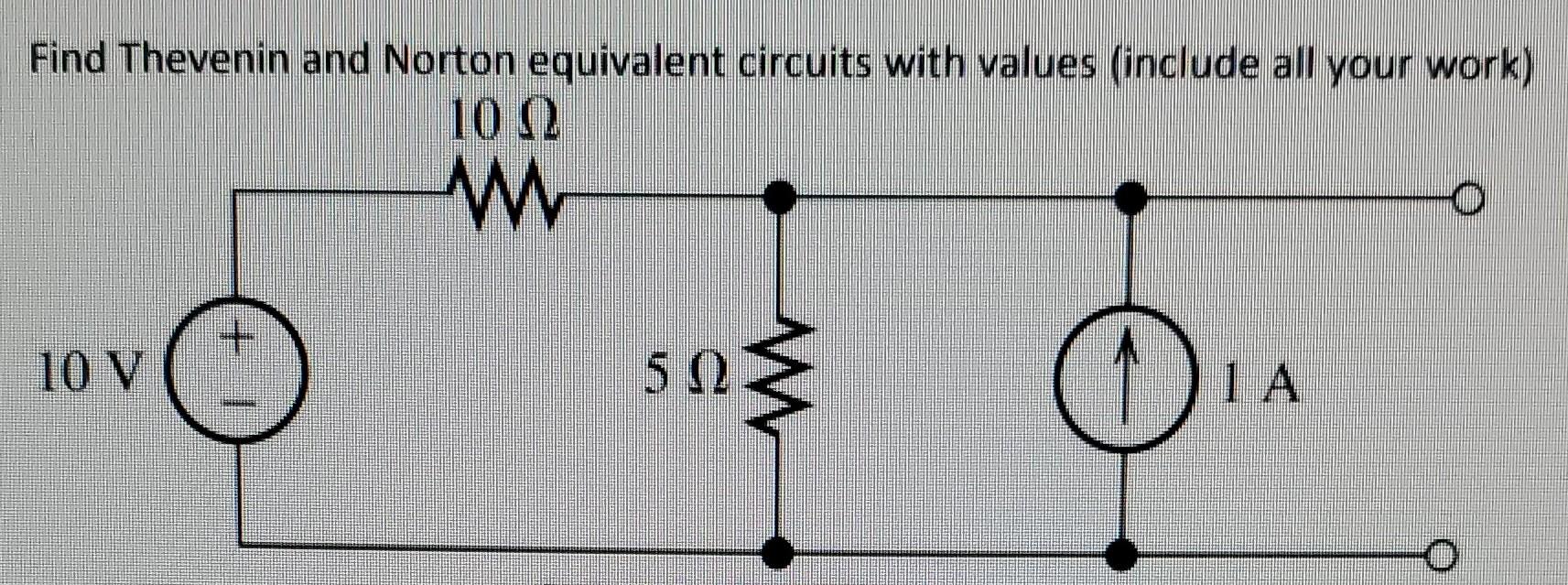 Solved Find Thevenin And Norton Equivalent Circuits With | Chegg.com