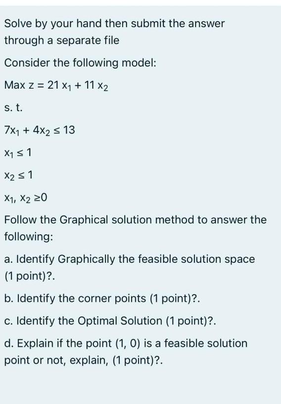 Solved Solve by your hand then submit the answer through a | Chegg.com