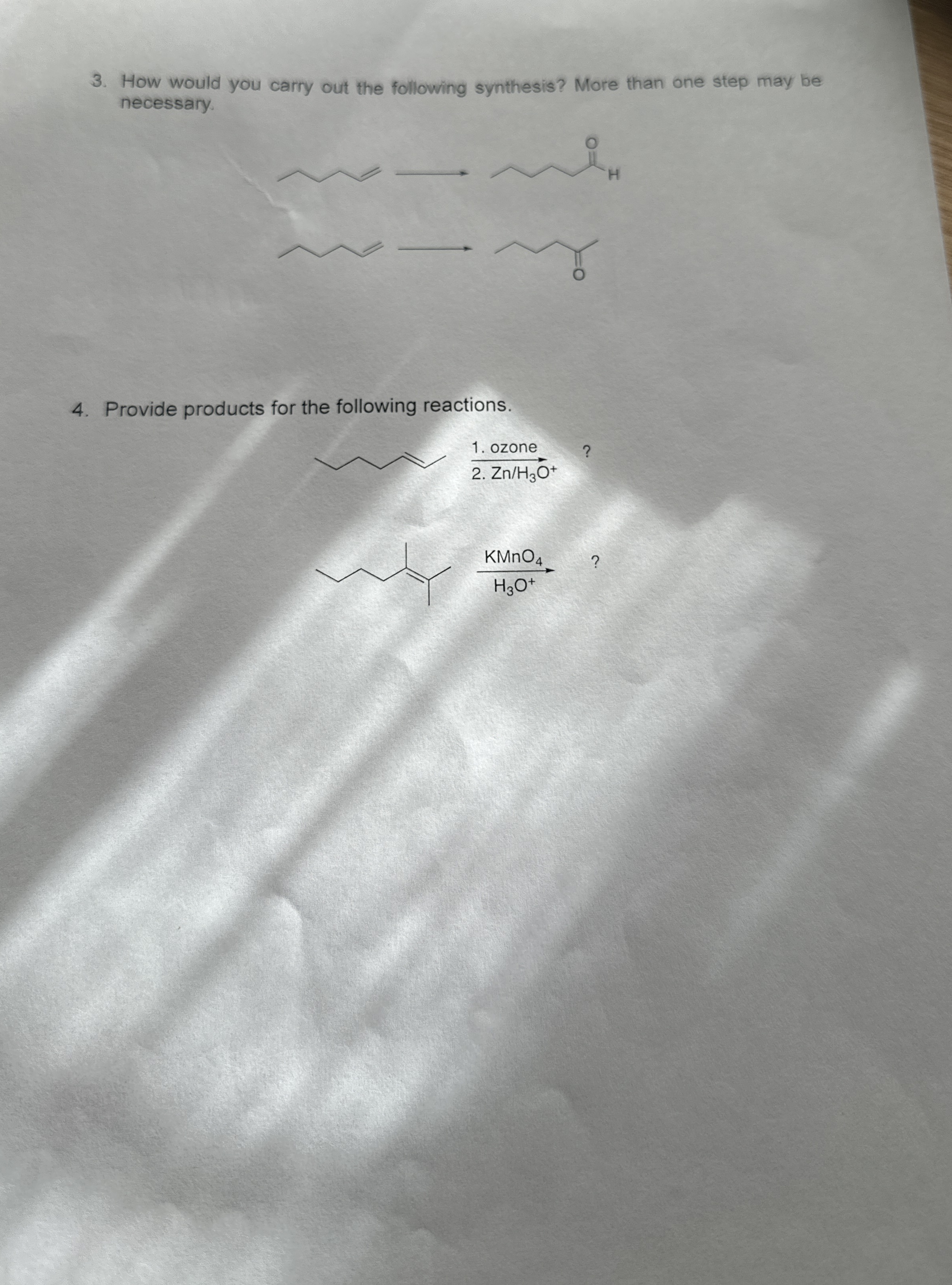 Solved How would you carry out the following synthesis? More | Chegg.com