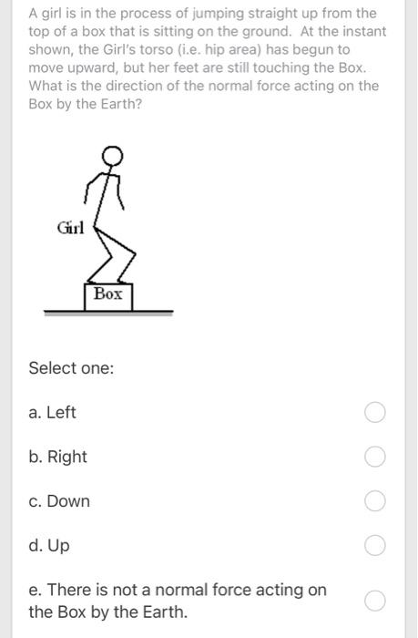 Solved A girl is in the process of jumping straight up from | Chegg.com