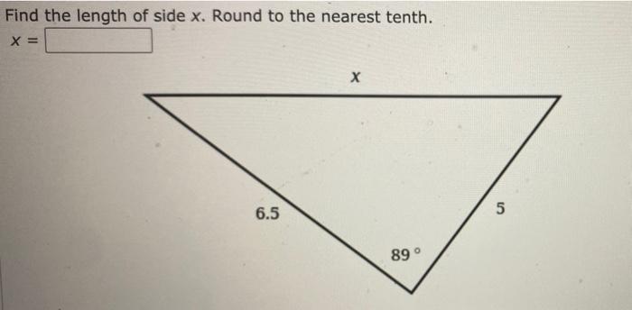 Solved Find The Length Of Side X Round To The Nearest 3632