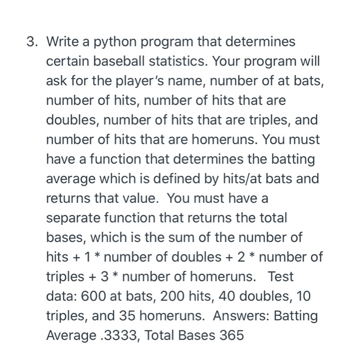 Solved 3. Write a python program that determines certain | Chegg.com