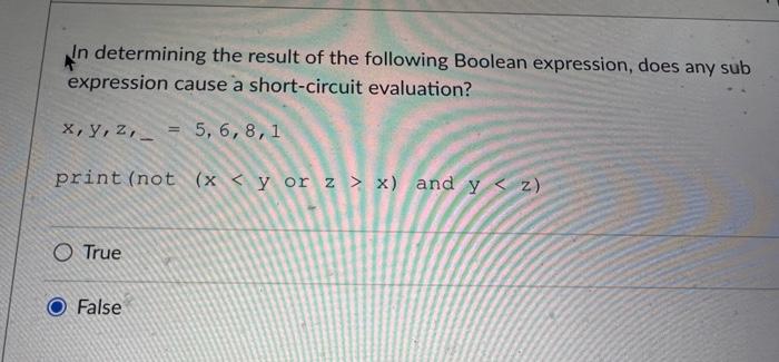 Solved In determining the result of the following Boolean | Chegg.com