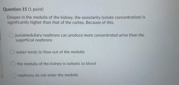 Solved Question 12 1 Point What Happens To The Blood In Chegg