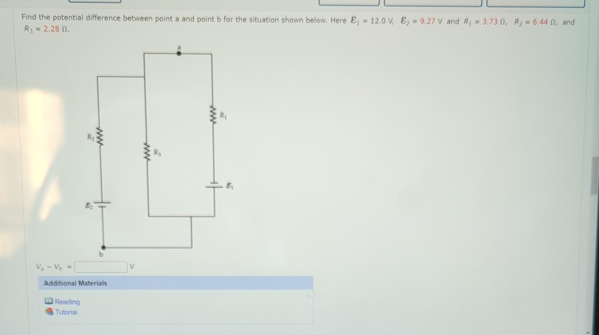 Solved Find the potential difference between point a and | Chegg.com