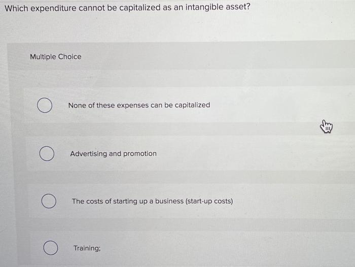 Solved Which is not a longlived asset? Multiple Choice