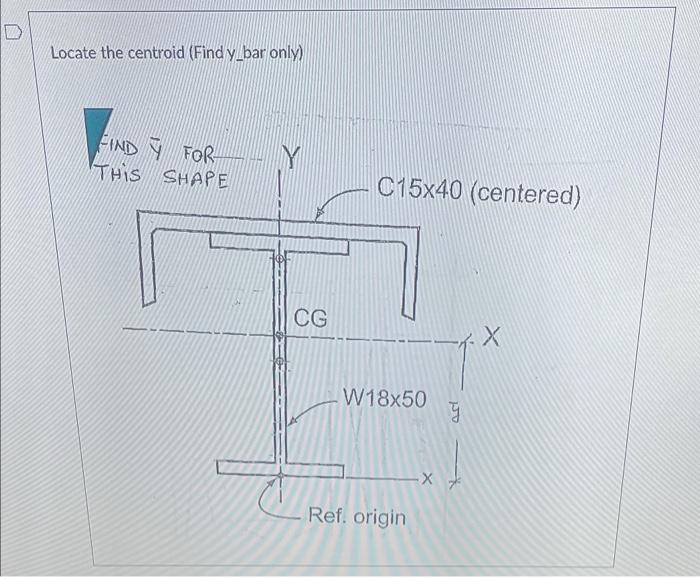 Locate the centroid (Find y_bar only)