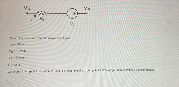 Solved Determine the current I for the above circuit given | Chegg.com