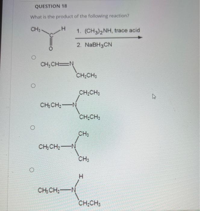 Solved What is the product of the following reaction? 1. | Chegg.com