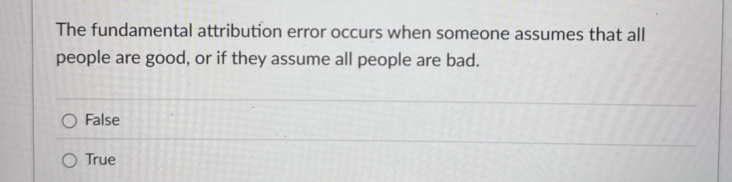 Solved The fundamental attribution error occurs when someone | Chegg.com