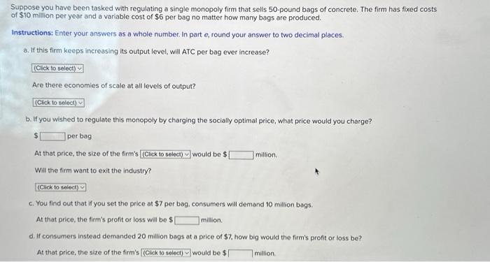 Solved Suppose you have been tasked with regulating a single | Chegg.com
