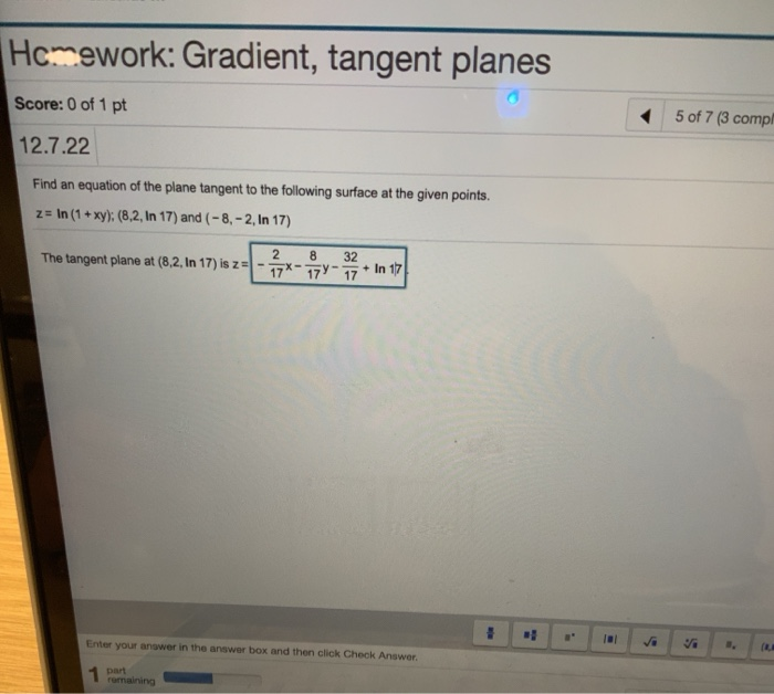 Solved Hcmework: Gradient, tangent planes 5 of 7 (3 comp | Chegg.com
