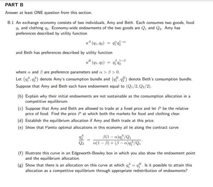 Solved PART B Answer at least ONE question from this | Chegg.com
