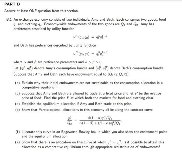 Solved PART B Answer At Least ONE Question From This | Chegg.com