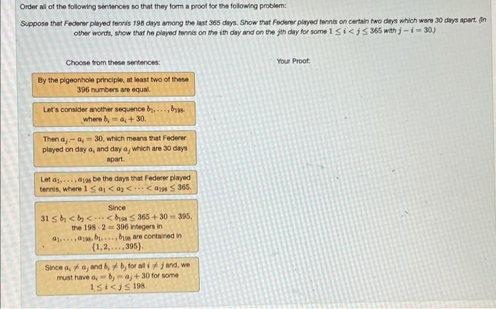 Solved Order All Of The Following Sentences So That They | Chegg.com