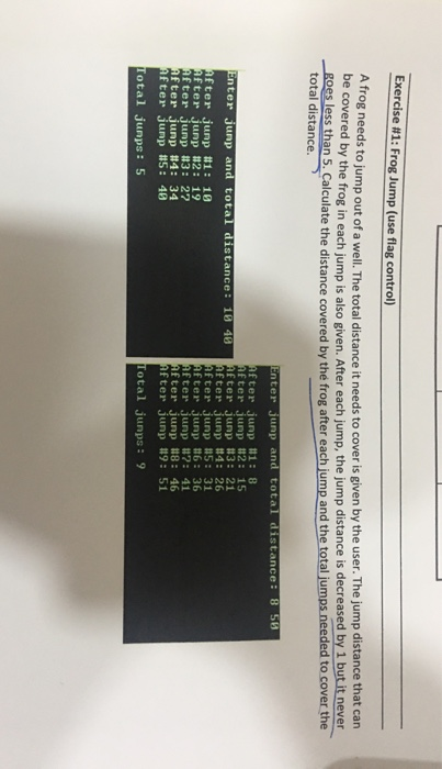 Solved Exercise 1 Frog Jump Use Flag Control Atrog Needs Chegg Com