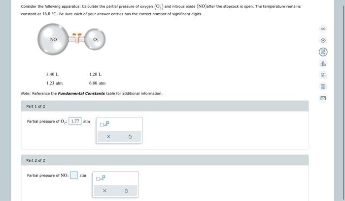 Solved Consider The Following Apparatus Calculate The