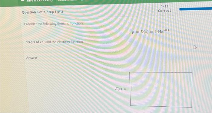 Solved Question 3 of 7, Step 1 of 2 Consider the following | Chegg.com
