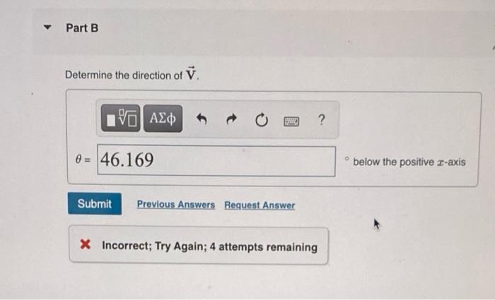 Solved If Vx=7.20 units and Vy=−7.20 units, determine the | Chegg.com