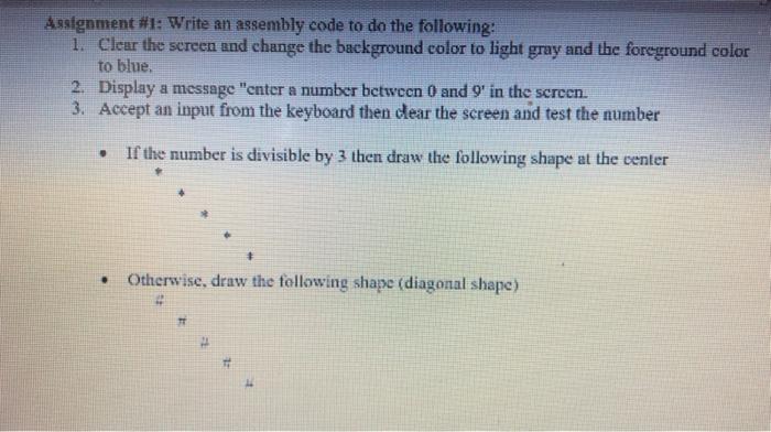 Solved Assignment #1: Write an assembly code to do the | Chegg.com