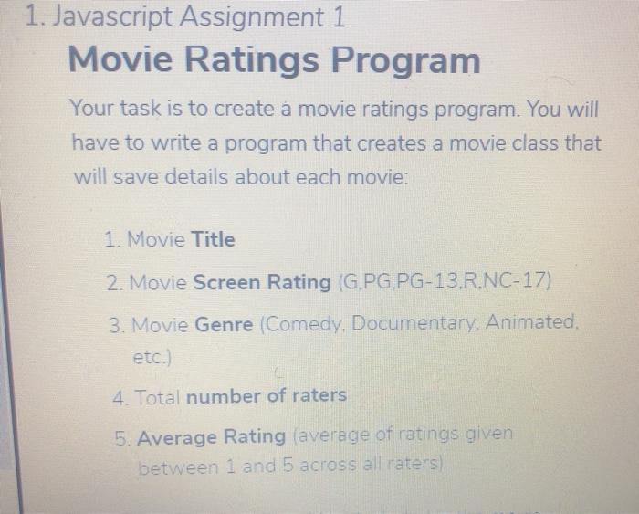 assignment 1 movie ratings edhesive