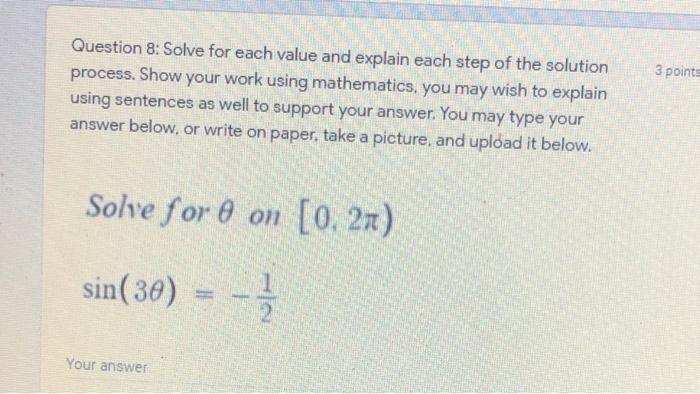 Solved solve for each value and explain each step. use | Chegg.com