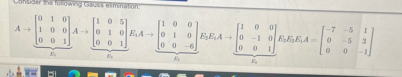 Solved Consider the following Gauss | Chegg.com