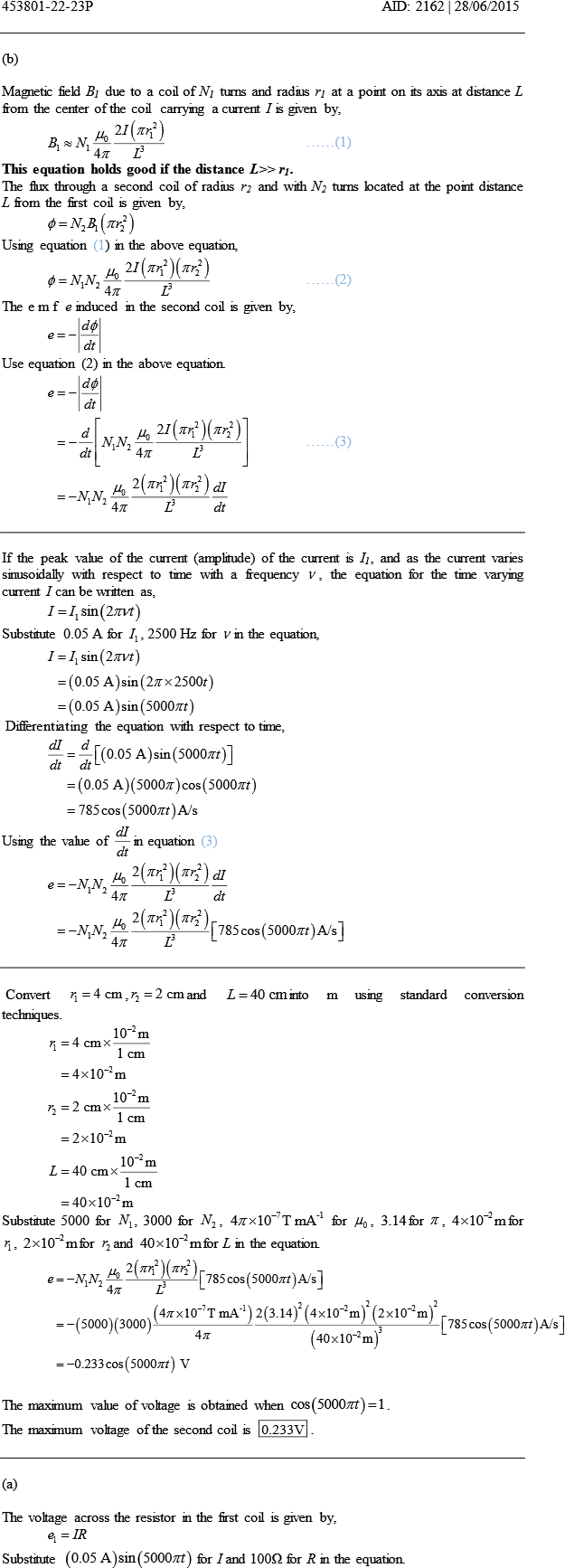 Solved: Chapter 22 Problem 23P Solution | Matter And Interactions 4th ...