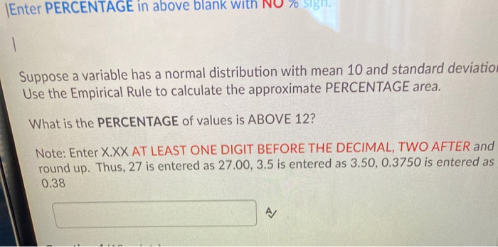 Solved Suppose a variable has a normal distribution with | Chegg.com